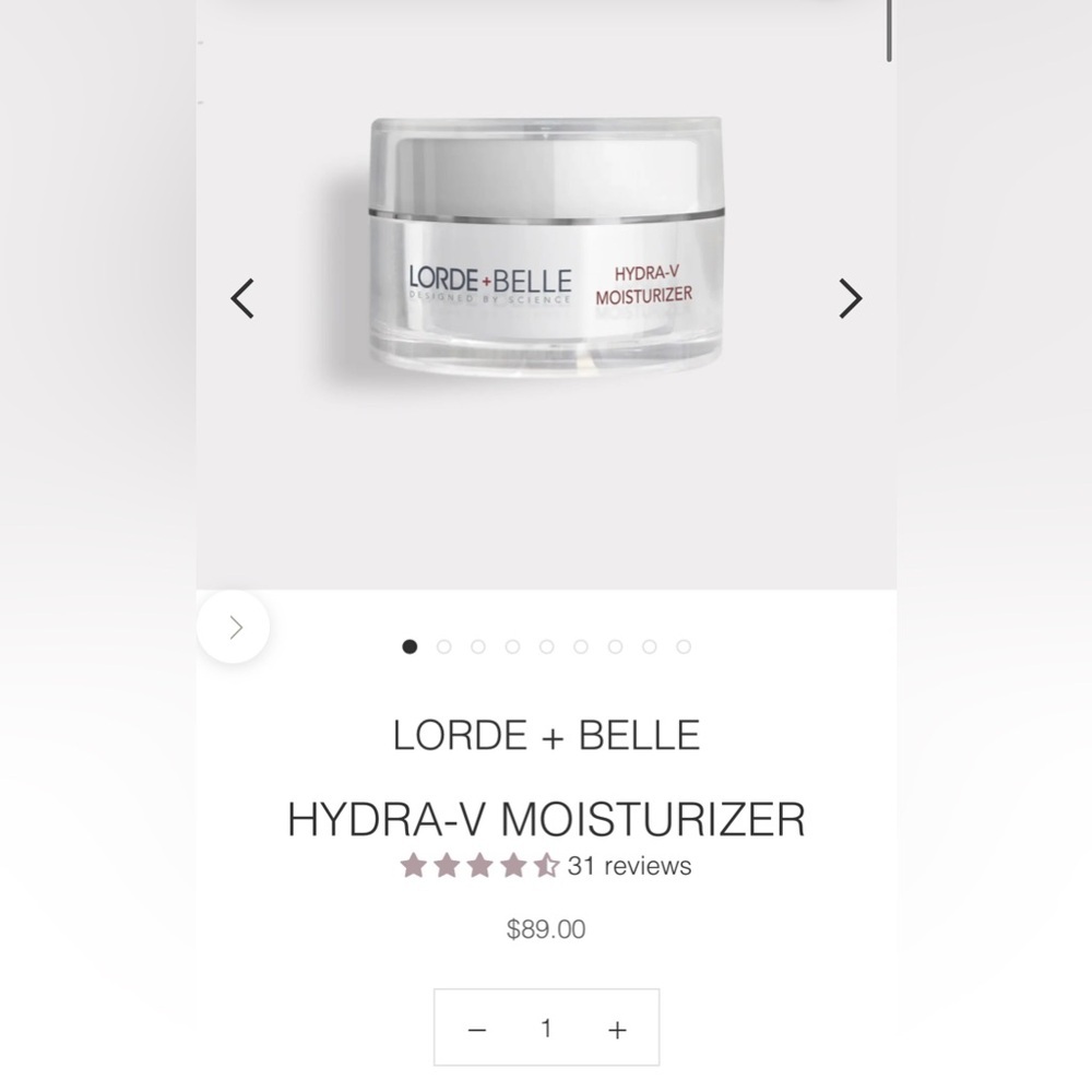 LORDE & BELLE Hydra-V Moisturizer - $89 Retail - New & Sealed no box - Picture 2 of 7